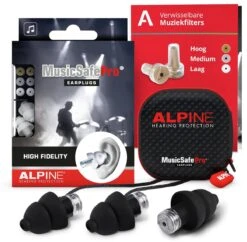 Alpine MusicSafe Pro - Premium Gehoorbescherming Voor Muziekevenementen, Concerten En Festivals - 3 Sets Verwisselbare Filters 16dB/19dB/22dB - Zwart - 1 Paar -MEDISANA Shop 1200x1175 4