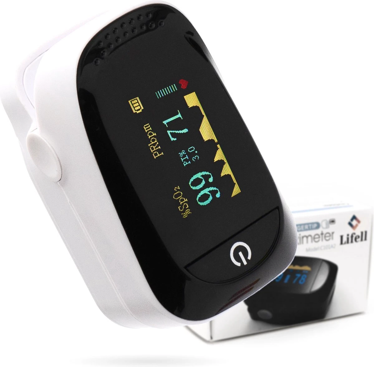 Saturatie En Hartslagmeter - Oximeter - (Bloed) Zuurstofmeter - Vingertop Pulse - Wit 10 Saturatie En Hartslagmeter - Oximeter - (Bloed) Zuurstofmeter - Vingertop Pulse - Wit - Afbeelding 8