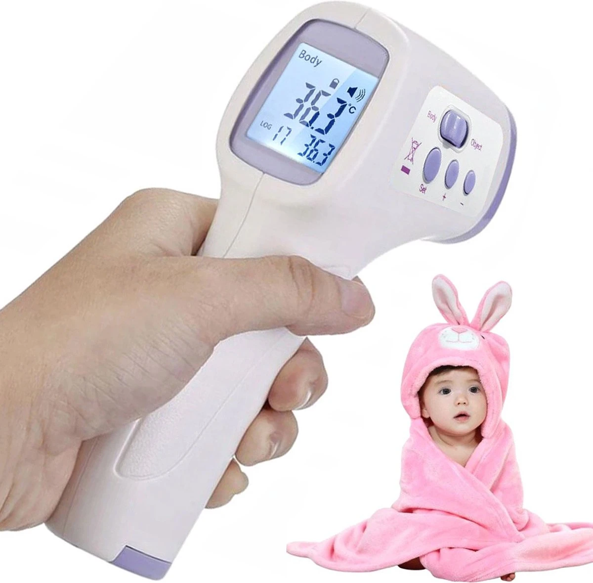 Thermometer Contactloos Infrarood - Baby En Kinderen Tot Volwassenen 3 Thermometer Contactloos Infrarood - Baby En Kinderen Tot Volwassenen