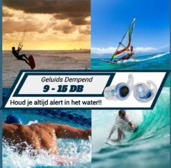 Teskies Surf Zwem Oordoppen Voor Kitesurfen Windsurfen Wakeboarden En Zwemmen - Watersport - Gehoorbescherming - Houdt Water Buiten En Is Geluid Doorlatend -MEDISANA Shop 1200x1181 5