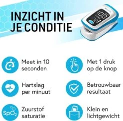 IProven OXI-27iWB - Saturatiemeter Zuurstofmeter Pulse Oximeter - Meet Je Zuurstofsaturatie - Meet Je Hartslag - Meting Binnen 10 Seconden -MEDISANA Shop 1200x1185 4