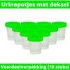 Dirply Urine Potjes Met Deksel - 10x125ml - Urine Containers - Urinebeker - Urine Cup - Urine Beker - Urinepotjes