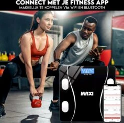 Maxi Smart Weegschaal - Inclusief APP - BMI - VETPERCENTAGE - SPIERMASSA - Sporters Oplossing -MEDISANA Shop 1200x1192 1