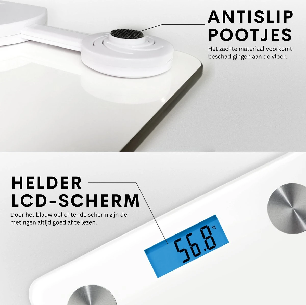Achaté Slimme Weegschaal Met App - 12 Lichaamsanalyses - Smart Personenweegschaal - 8 Gebruikers - Incl Batterij - Wit 11 Achaté Slimme Weegschaal Met App - 12 Lichaamsanalyses - Smart Personenweegschaal - 8 Gebruikers - Incl Batterij - Wit - Afbeelding 9