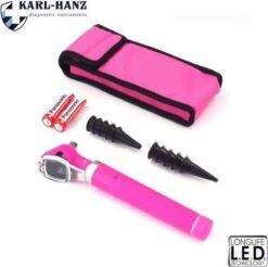Fiber Optic Otoscoop Roze Met LED Verlichting