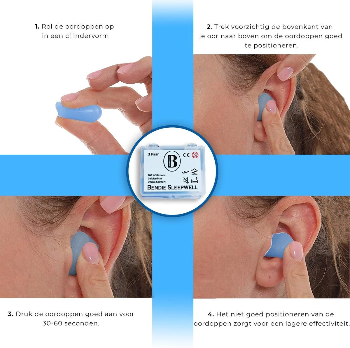 Bendie Premium Siliconen Vormbare Oordoppen - Slapen - Tegen Geluidsoverlast En Snurken - Gehoorbescherming - 6 Stuks 5 Bendie Premium Siliconen Vormbare Oordoppen - Slapen - Tegen Geluidsoverlast En Snurken - Gehoorbescherming - 6 Stuks - Afbeelding 3