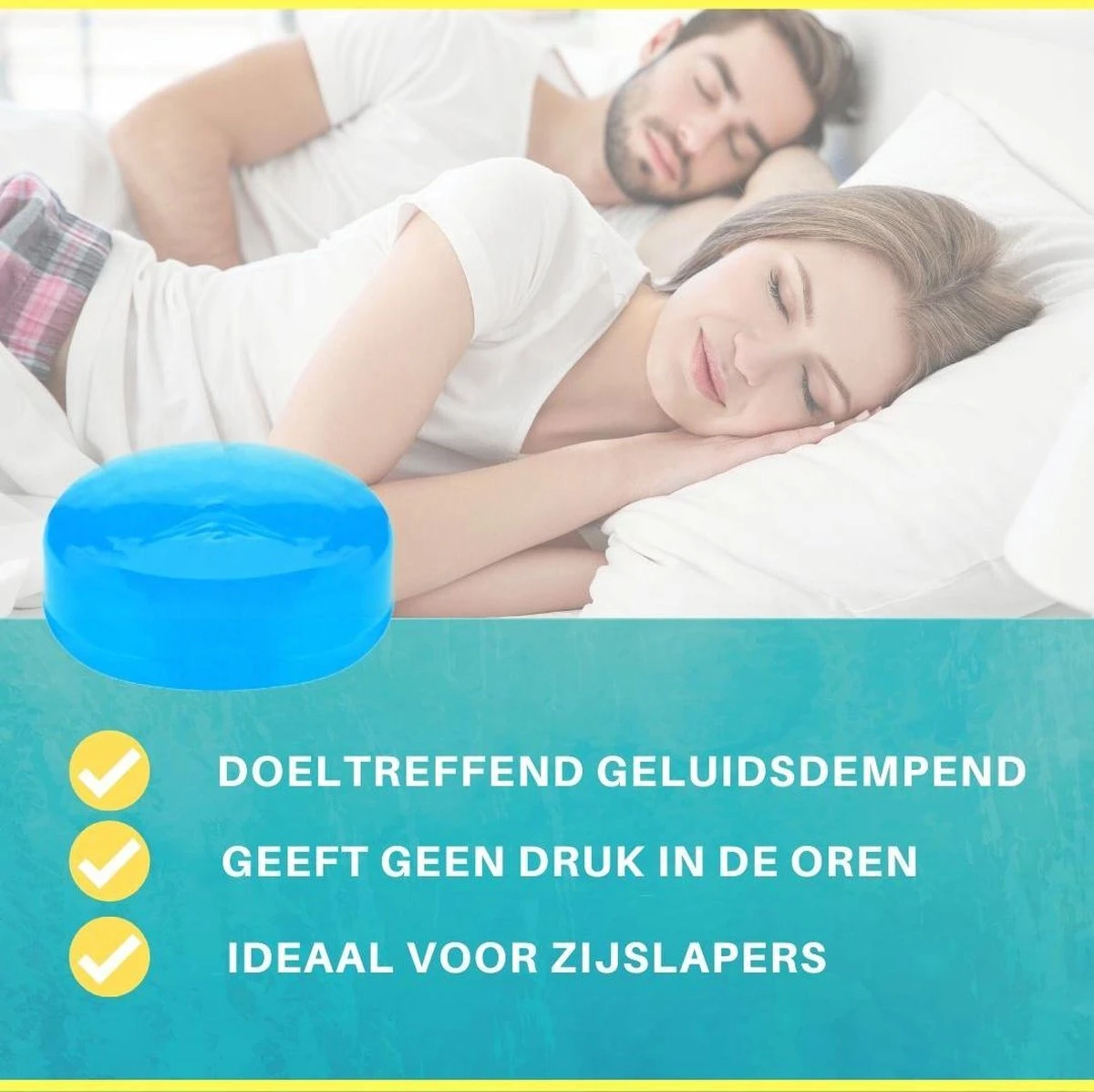 Happy Lime - Zachte, Kneedbare Siliconen Oordoppen Voor Het Slapen - 6 Stuks 6 Happy Lime - Zachte, Kneedbare Siliconen Oordoppen Voor Het Slapen - 6 Stuks - Afbeelding 4