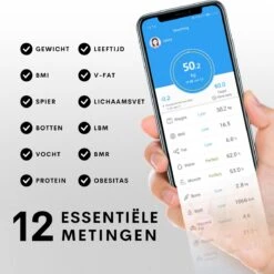 Achaté Slimme Weegschaal Met App - 12 Lichaamsanalyses - Smart Personenweegschaal - 8 Gebruikers - Incl Batterij - Wit 18 Achaté Slimme Weegschaal Met App - 12 Lichaamsanalyses - Smart Personenweegschaal - 8 Gebruikers - Incl Batterij - Wit -MEDISANA Shop 1200x1198 1