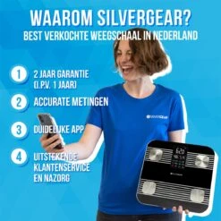 Silvergear® Premium Weegschaal - Weegschaal Personenweegschaal - Weegschaal Met Lichaamsanalyse - 18 Metingen – Slimme Weegschaal - Zwart 18 Silvergear® Premium Weegschaal - Weegschaal Personenweegschaal - Weegschaal Met Lichaamsanalyse - 18 Metingen – Slimme Weegschaal - Zwart -MEDISANA Shop 1200x1198 18