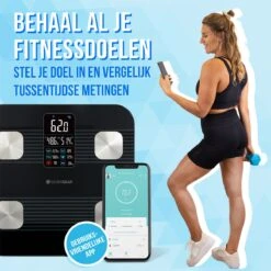 Silvergear® Premium Weegschaal - Weegschaal Personenweegschaal - Weegschaal Met Lichaamsanalyse - 18 Metingen – Slimme Weegschaal - Zwart 20 Silvergear® Premium Weegschaal - Weegschaal Personenweegschaal - Weegschaal Met Lichaamsanalyse - 18 Metingen – Slimme Weegschaal - Zwart -MEDISANA Shop 1200x1198 19