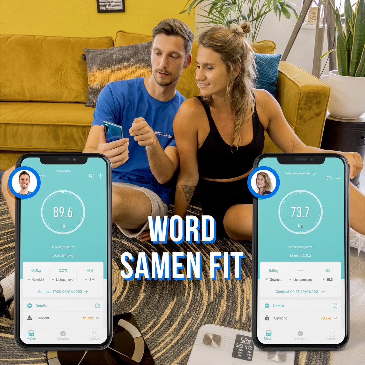 Silvergear® Bluetooth Personenweegschaal - Met Zeer Volledige Lichaamsanalyse Met Vetpercentage – Inclusief Analyse App – Midnight Blue 5 Silvergear® Bluetooth Personenweegschaal - Met Zeer Volledige Lichaamsanalyse Met Vetpercentage – Inclusief Analyse App – Midnight Blue - Afbeelding 3