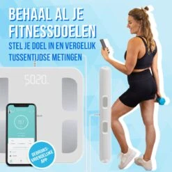 Silvergear® Slimme Pro Weegschaal Met Handvat - 14 Meetfuncties En Analyse App - 8 Sensoren - Professionele Sportschool Smart Scale - Bio Impedantie Meting - Onderlichaam én Bovenlichaam Metingen - Wit -MEDISANA Shop 1200x1198 27