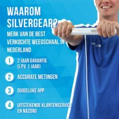 Silvergear® Slimme Pro Weegschaal Met Handvat - 14 Meetfuncties En Analyse App - 8 Sensoren - Professionele Sportschool Smart Scale - Bio Impedantie Meting - Onderlichaam én Bovenlichaam Metingen - Wit -MEDISANA Shop 1200x1198 28