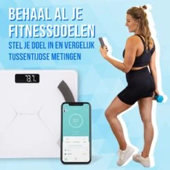 Silvergear Bluetooth Personenweegschaal - Met Zeer Volledige Lichaamsanalyse Met Vetpercentage – Inclusief Analyse App – Wit -MEDISANA Shop 1200x1198 35