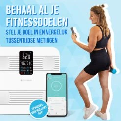 Silvergear® Premium Weegschaal - Weegschaal Personenweegschaal - Weegschaal Met Lichaamsanalyse - 18 Metingen – Slimme Weegschaal – Wit -MEDISANA Shop 1200x1198 41