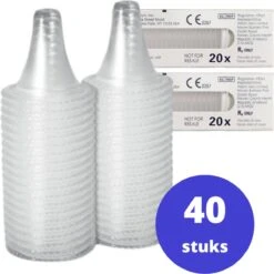 Supertarget - Oorthermometer Beschermkapjes - 40 Stuks -Thermometer - Lens Filters - Geschikt Voor Braun ThermoScan Oorthermometer - IRT - Pro - BPA Vrij - Latex Vrij