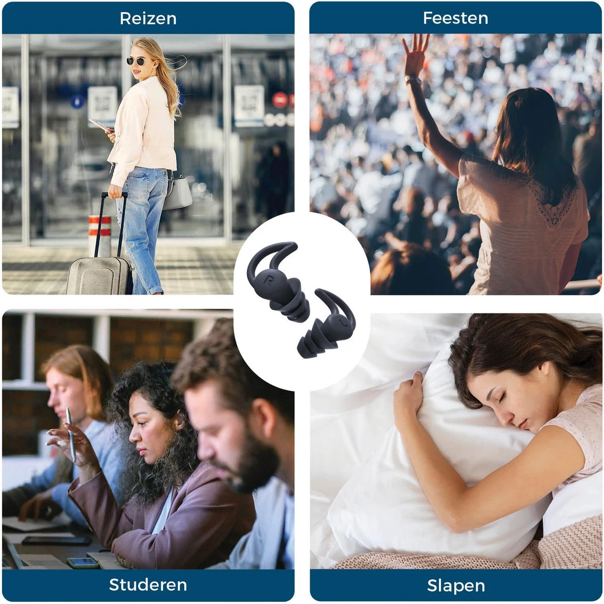 Noise Cancelling Oordopjes – Comfortabele Oordopjes – Oordoppen Gehoorbescherming – 30 DB - Multifunctioneel – Oordopjes Slapen – Anti Snurk – Festival Oordopjes 10 Noise Cancelling Oordopjes – Comfortabele Oordopjes – Oordoppen Gehoorbescherming – 30 DB - Multifunctioneel – Oordopjes Slapen – Anti Snurk – Festival Oordopjes - Afbeelding 8