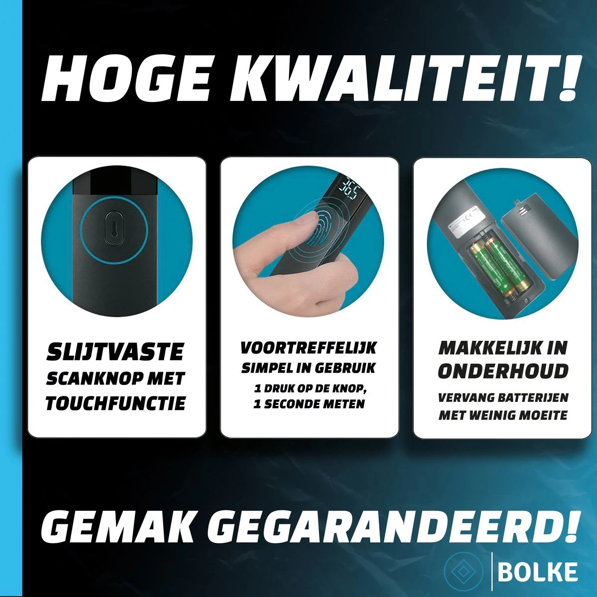 Bolke® - Thermometer - Infrarood Thermometer - Thermometer Lichaam - Thermometer Baby - Thermometer Voorhoofd - Voorhoofd Thermometer 7 Bolke® - Thermometer - Infrarood Thermometer - Thermometer Lichaam - Thermometer Baby - Thermometer Voorhoofd - Voorhoofd Thermometer - Afbeelding 5