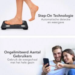 LifeGoods Personenweegschaal - Lichaamsanalyse & Vetpercentage - Digitaal - Zwart -MEDISANA Shop 1200x1200 104