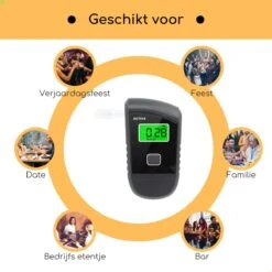 Draagbare Digitale Alcoholtester – LCD - Incl. 10 Mondstukken – Hoge Nauwkeurigheid – Alcoholmeter -MEDISANA Shop 1200x1200 1108