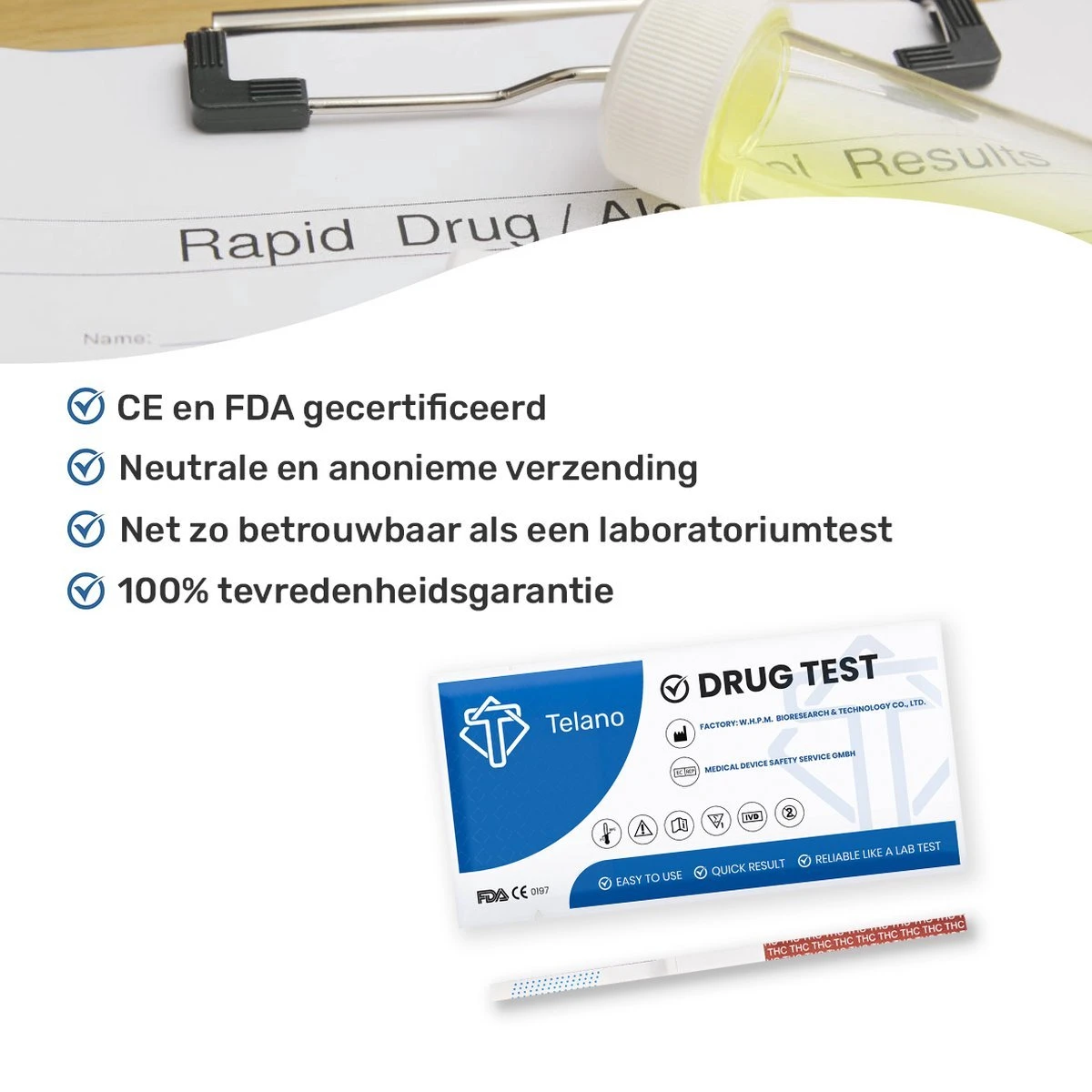 Telano Drugstest 12 Stuks Cannabis THC (Wiet Marihuana) Drugtesten Urine Strips 9 Telano Drugstest 12 Stuks Cannabis THC (Wiet Marihuana) Drugtesten Urine Strips - Afbeelding 7