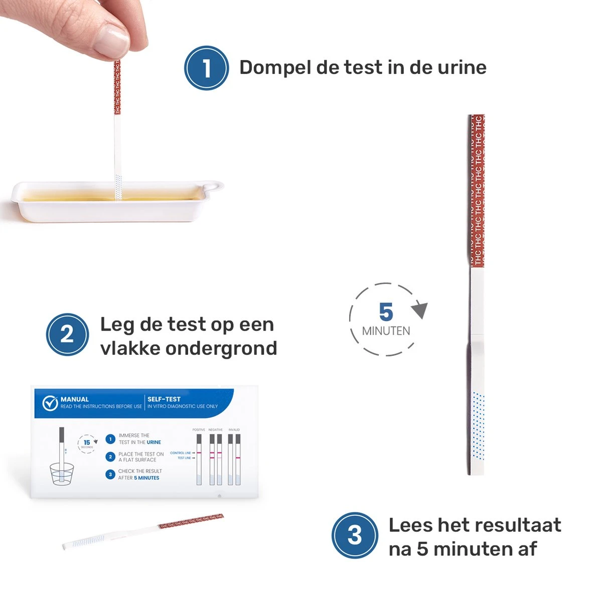 Telano Drugstest 3 Stuks Cannabis THC (Wiet Marihuana) Drugtesten Urine Strips 9 Telano Drugstest 3 Stuks Cannabis THC (Wiet Marihuana) Drugtesten Urine Strips - Afbeelding 7