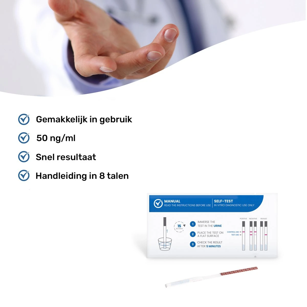 Telano Drugstest 3 Stuks Cannabis THC (Wiet Marihuana) Drugtesten Urine Strips 10 Telano Drugstest 3 Stuks Cannabis THC (Wiet Marihuana) Drugtesten Urine Strips - Afbeelding 8