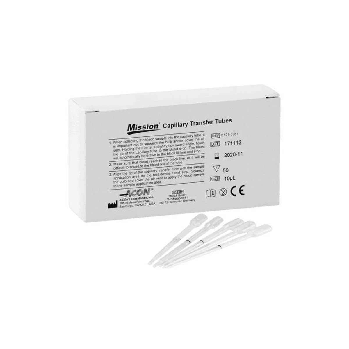 MISSION Cholesterol Capillairen 50 Stuks 3 MISSION Cholesterol Capillairen 50 Stuks