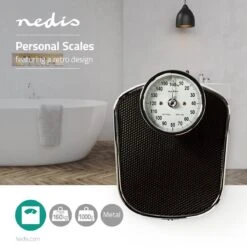 Nedis Personenweegschaal | Analoog | Zwart | Rubber | Antislip Weegplateau | Maximaal Weegvermogen: 160 Kg -MEDISANA Shop 1200x1200 173