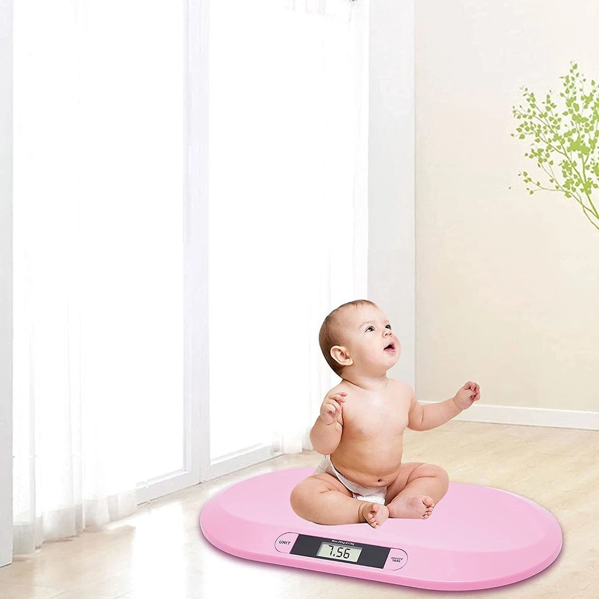 A&K Baby Weegschaal - Digitaal - Multifunctioneel - Babyweegschaal - Inclusief Batterijen – Personenweegschaal - Dierenweegschaal - Roze 8 A&K Baby Weegschaal - Digitaal - Multifunctioneel - Babyweegschaal - Inclusief Batterijen – Personenweegschaal - Dierenweegschaal - Roze - Afbeelding 6