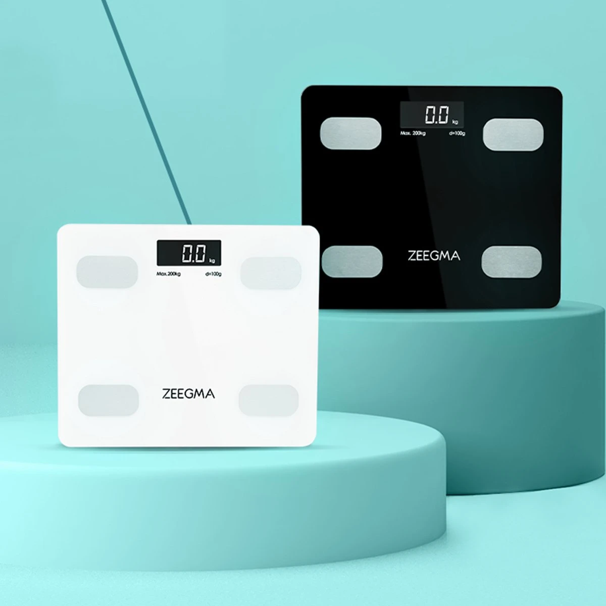 Zeegma Gewit - SMART Personenweegschaal - 15 Parameters - 200kg - LCD - APP 11 Zeegma Gewit - SMART Personenweegschaal - 15 Parameters - 200kg - LCD - APP - Afbeelding 9