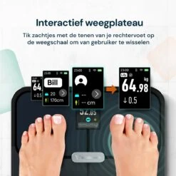 Sacoma Personenweegschaal - Met Interactief Weegplateau - 17x Lichaamsanalyse - Bluetooth En WiFi - Weegschaal Met App - USB Oplaadbaar - Digitaal 28 Sacoma Personenweegschaal - Met Interactief Weegplateau - 17x Lichaamsanalyse - Bluetooth En WiFi - Weegschaal Met App - USB Oplaadbaar - Digitaal -MEDISANA Shop 1200x1200 19