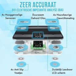 Silvergear® Premium Weegschaal - Weegschaal Personenweegschaal - Weegschaal Met Lichaamsanalyse - 18 Metingen – Slimme Weegschaal - Zwart 28 Silvergear® Premium Weegschaal - Weegschaal Personenweegschaal - Weegschaal Met Lichaamsanalyse - 18 Metingen – Slimme Weegschaal - Zwart -MEDISANA Shop 1200x1200 196