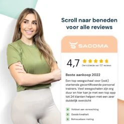 Sacoma Slimme Weegschaal - 13x Lichaamsanalyse - Vetpercentage - Personenweegschaal Met App - Digitaal 20 Sacoma Slimme Weegschaal - 13x Lichaamsanalyse - Vetpercentage - Personenweegschaal Met App - Digitaal -MEDISANA Shop 1200x1200 209