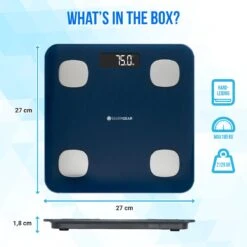 Silvergear® Bluetooth Personenweegschaal - Met Zeer Volledige Lichaamsanalyse Met Vetpercentage – Inclusief Analyse App – Midnight Blue 20 Silvergear® Bluetooth Personenweegschaal - Met Zeer Volledige Lichaamsanalyse Met Vetpercentage – Inclusief Analyse App – Midnight Blue -MEDISANA Shop 1200x1200 233