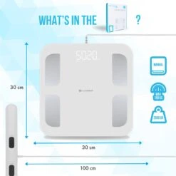 Silvergear® Slimme Pro Weegschaal Met Handvat - 14 Meetfuncties En Analyse App - 8 Sensoren - Professionele Sportschool Smart Scale - Bio Impedantie Meting - Onderlichaam én Bovenlichaam Metingen - Wit -MEDISANA Shop 1200x1200 245