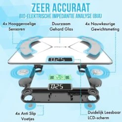 Silvergear Bluetooth Personenweegschaal - Met Zeer Volledige Lichaamsanalyse Met Vetpercentage – Inclusief Analyse App – Wit -MEDISANA Shop 1200x1200 259