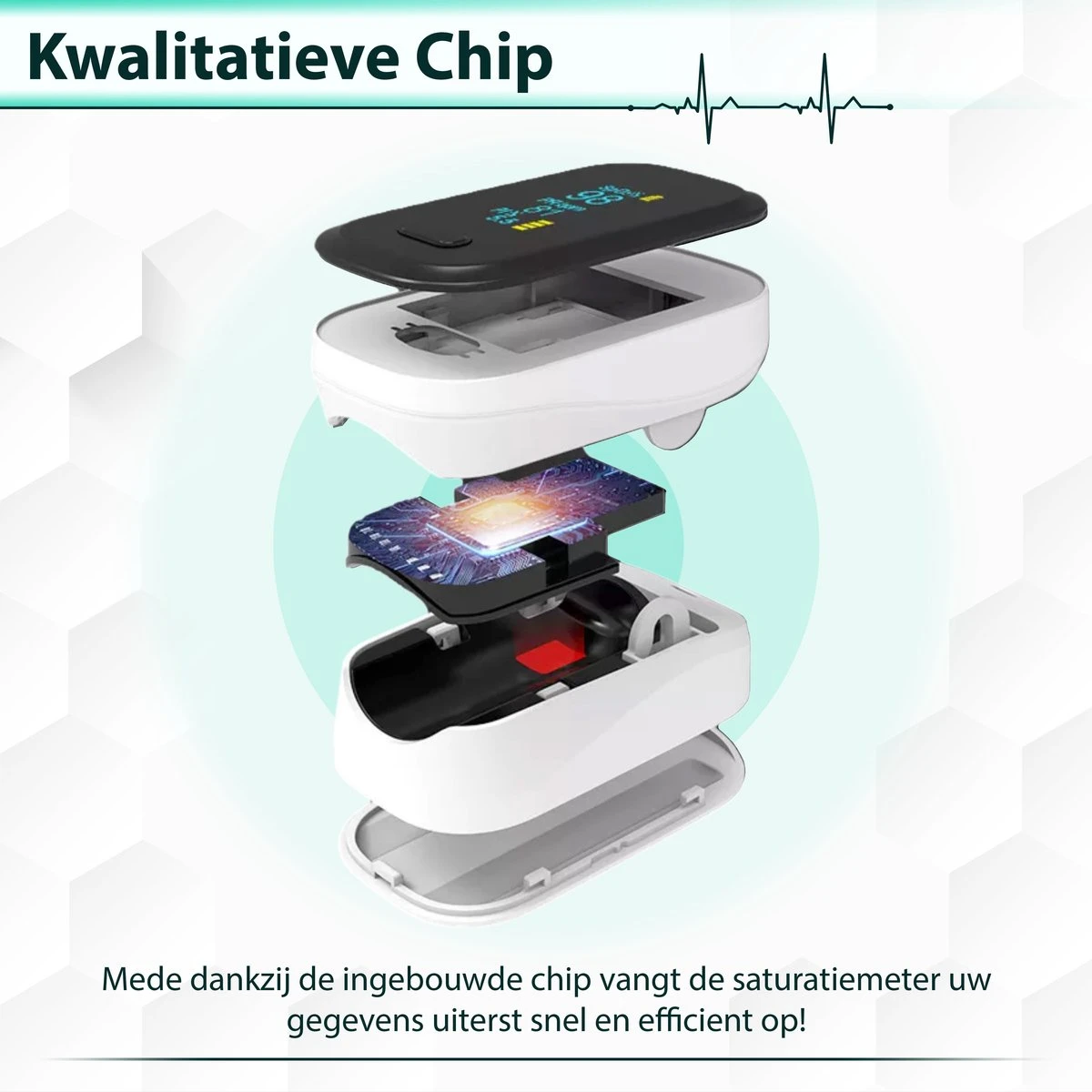 Curify® Medische Saturatiemeter - Zuurstofmeter Vinger Inclusief Hartslagmeter - Pulse Oximeter Met PI Functie 10 Curify® Medische Saturatiemeter - Zuurstofmeter Vinger Inclusief Hartslagmeter - Pulse Oximeter Met PI Functie - Afbeelding 8