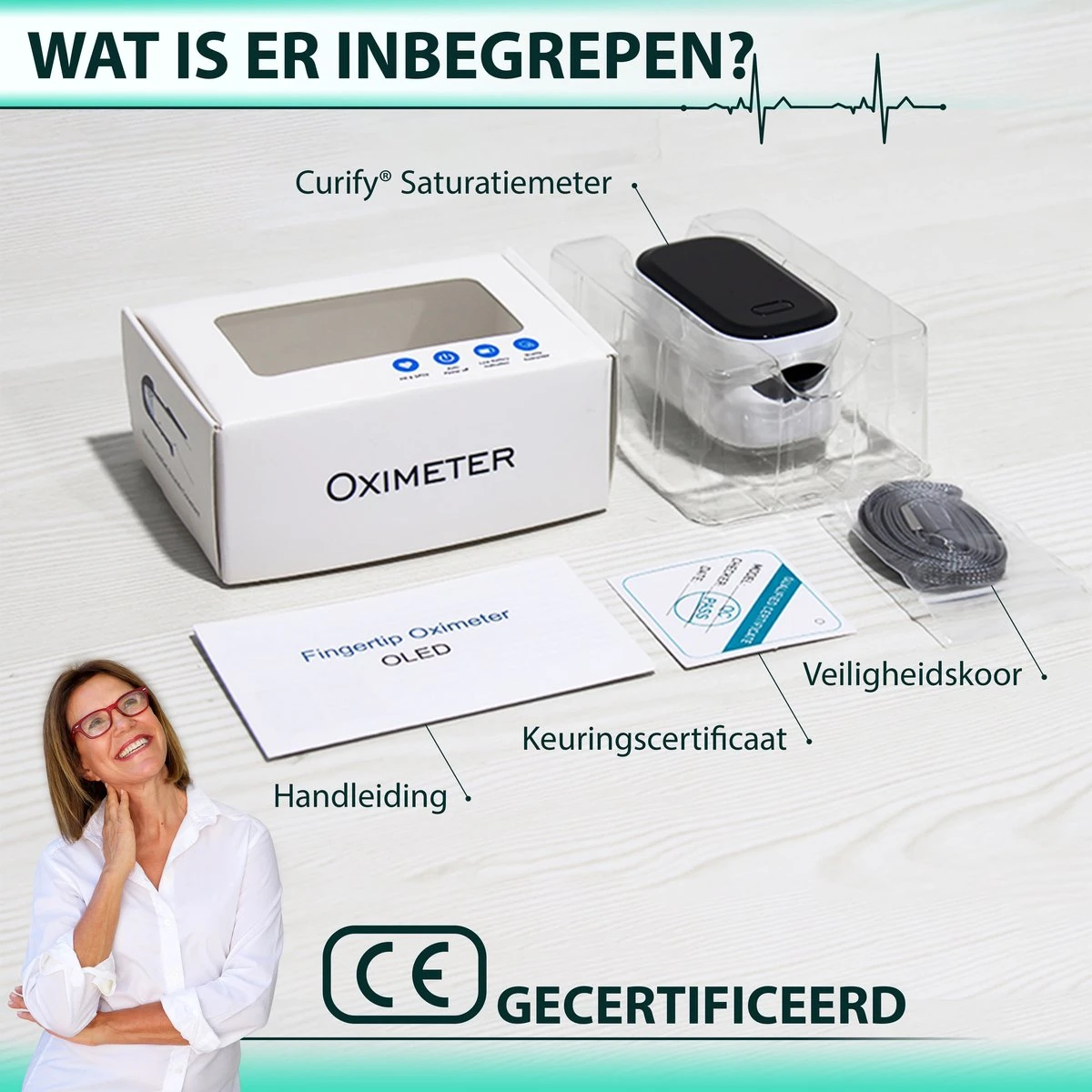 Curify® Medische Saturatiemeter - Zuurstofmeter Vinger Inclusief Hartslagmeter - Pulse Oximeter Met PI Functie 11 Curify® Medische Saturatiemeter - Zuurstofmeter Vinger Inclusief Hartslagmeter - Pulse Oximeter Met PI Functie - Afbeelding 9