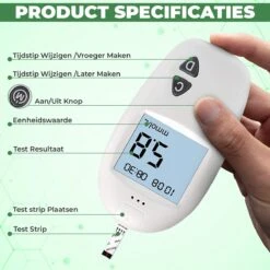 Glucosemeter - Bloedsuikermeter - Glucose Meter - Bloedsuikerspiegelmeter - Diabetes Meter - Glucose Monitor - 50 Teststrips - 50 Naalden - Startpakket 10 Glucosemeter - Bloedsuikermeter - Glucose Meter - Bloedsuikerspiegelmeter - Diabetes Meter - Glucose Monitor - 50 Teststrips - 50 Naalden - Startpakket -MEDISANA Shop 1200x1200 372