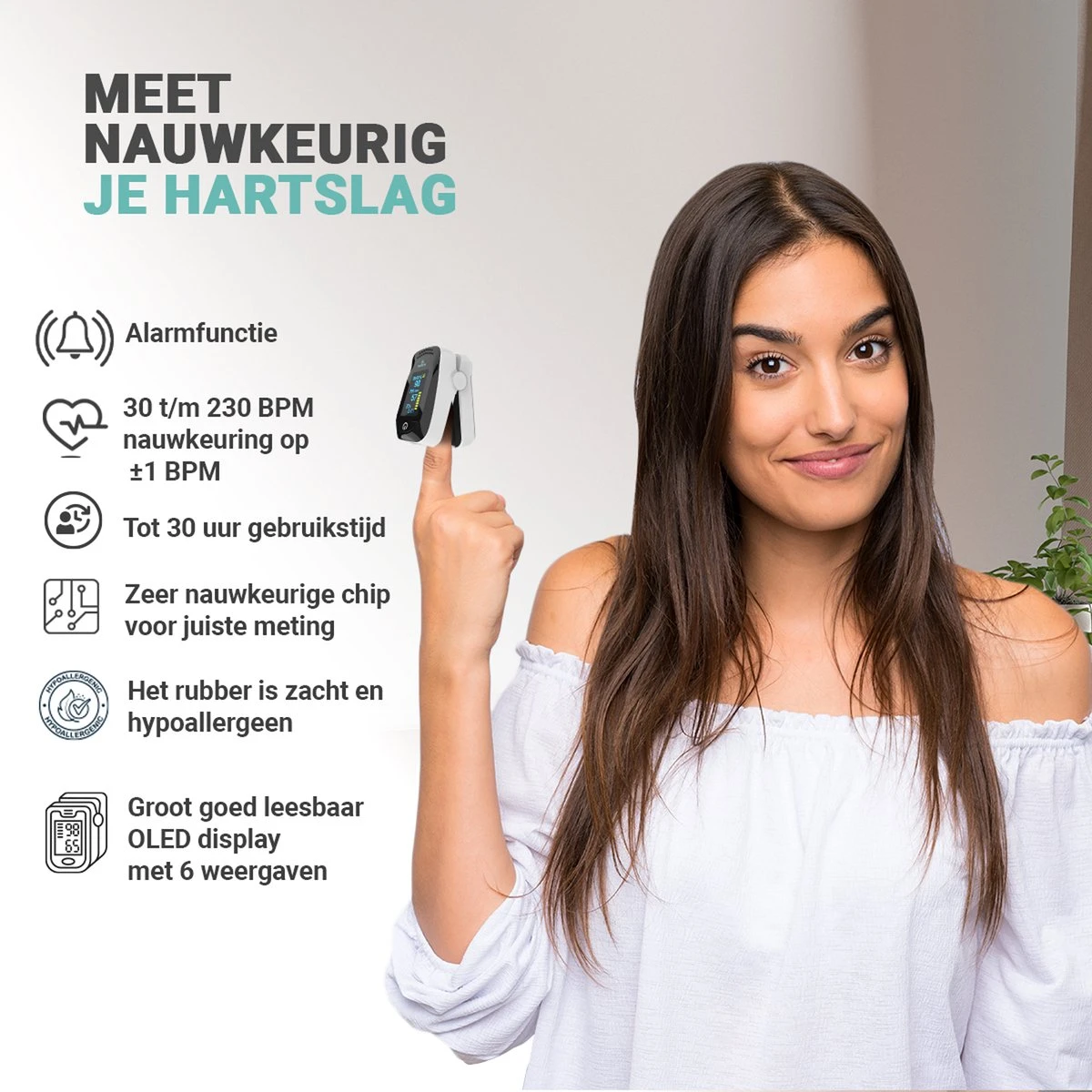 BURCH Med ® Saturatiemeter Zuurstofmeter Vinger - Oximeter - CE + FAGG Medische Kwalificatie En Inspectie - NL Handleiding - Koord + Batt. 13 BURCH Med ® Saturatiemeter Zuurstofmeter Vinger - Oximeter - CE + FAGG Medische Kwalificatie En Inspectie - NL Handleiding - Koord + Batt. - Afbeelding 11
