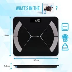 Silvergear® Bluetooth Personenweegschaal - Met Zeer Volledige Lichaamsanalyse Met Vetpercentage – Inclusief Analyse App – Zwart 23 Silvergear® Bluetooth Personenweegschaal - Met Zeer Volledige Lichaamsanalyse Met Vetpercentage – Inclusief Analyse App – Zwart -MEDISANA Shop 1200x1200 40