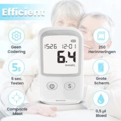 Merkloos Glucosemeter - Bloedsuikermeter - Bloedsuikerspiegelmeter - Diabetes Meter - Glucose Monitor - Teststrips - Startpakket -MEDISANA Shop 1200x1200 420