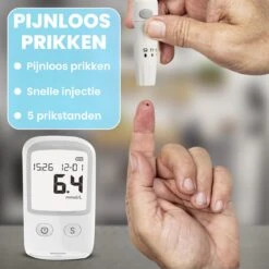 Merkloos Glucosemeter - Bloedsuikermeter - Bloedsuikerspiegelmeter - Diabetes Meter - Glucose Monitor - Teststrips - Startpakket -MEDISANA Shop 1200x1200 421
