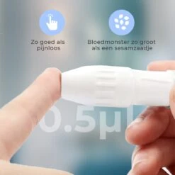 Exactive Vital Glucosemeter Startpakket XL – Bloedsuikermeter – Diabetes Meter – Glucose Monitor – Glucosemeter - Donkerblauw - 60 Teststrips - 60 Lancetten -MEDISANA Shop 1200x1200 446