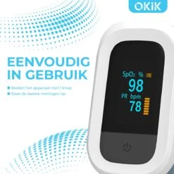 Okik Luxe Saturatiemeter Met Hartslagmeter – Zuurstofmeter Vinger – Pulse Oximeter 16 Okik Luxe Saturatiemeter Met Hartslagmeter – Zuurstofmeter Vinger – Pulse Oximeter -MEDISANA Shop 1200x1200 483