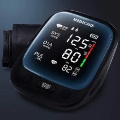 Medicare Bloeddrukmeter Bovenarm Met Spraakfunctie - Groot LED Scherm - Draagband - Zwart