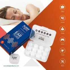 SleepCore® - 14x Slaap Oordopjes - Snurken - Siliconen Slaapoordoppen - Zwem Oordoppen - Slapen - Geluidsoverlast - Sound Plugs - Anti Snurk - Slaaphulp - Geluid Studeren Gehoorbescherming Earplugs Lawaai Waterdicht Hoge Demping Kneedbare Geluiddicht -MEDISANA Shop 1200x1200 509