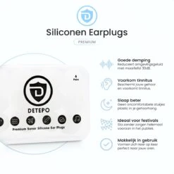 Detepo Siliconen Oordopjes - Gehoorbescherming - Slaap Oordoppen - Party Plugs - Sleep Plugs - Op Maat Te Maken - Herbruikbaar - Slapen - Snurken - Festival - Zwemmen - Incl. E-book Met Slaaptips -MEDISANA Shop 1200x1200 566