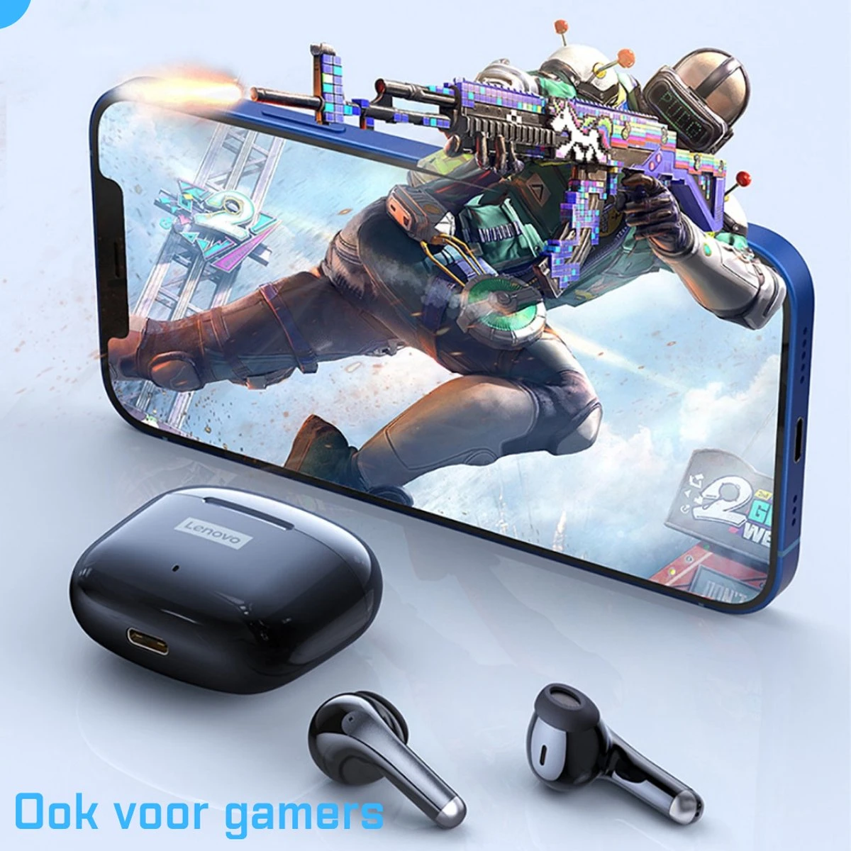 Noise Cancelling Oordopjes - Draadloze Oordopjes Bluetooth 5.1 - Draadloze Oortjes Noise Canceling - Gaming Oortjes - 24 Uur Gebruik - ENC - Meetings - Sporten - Gamen - Wit 5 Noise Cancelling Oordopjes - Draadloze Oordopjes Bluetooth 5.1 - Draadloze Oortjes Noise Canceling - Gaming Oortjes - 24 Uur Gebruik - ENC - Meetings - Sporten - Gamen - Wit - Afbeelding 3